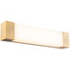 Mercer LED 34 inch Aged Brass Bath Vanity & Wall Light, dweLED
