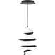 Whirl LED 8.25 inch Black Pendant Ceiling Light in 3500K, dweLED