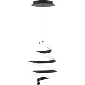 Whirl LED 8.25 inch Black Pendant Ceiling Light in 3000K, dweLED
