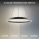 Huxley LED 23.38 inch Black Chrome Pendant Ceiling Light in 3000K, dweLED