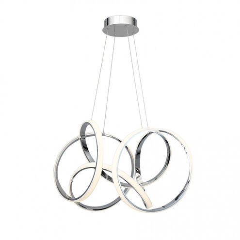 Vornado LED 27.25 inch Chrome Pendant Ceiling Light, dweLED
