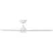 Blitzen 54 inch Matte White Downrod Ceiling Fans, Smart Fan