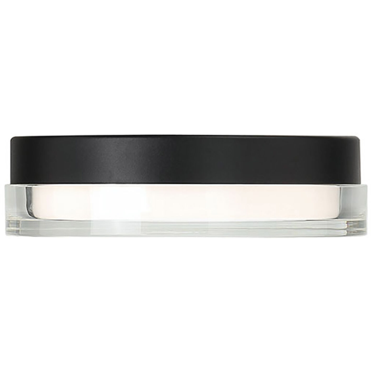 Dot LED 8.88 inch Black Flush Mount Ceiling Light in 2700K, dweLED