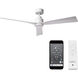 Clean 52 inch Matte White Downrod Ceiling Fan, Smart Fan