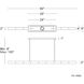Super Star LED 60 inch Brushed Nickel Linear Pendant Ceiling Light, dweLED