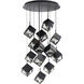Ice Cube LED 24.88 inch Black Multi-Light Pendant Ceiling Light, dweLED