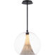 Chantilly 1 Light 14 inch Black Pendant Ceiling Light