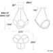 Solo 1 Light 22.5 inch Black Chandelier Ceiling Light