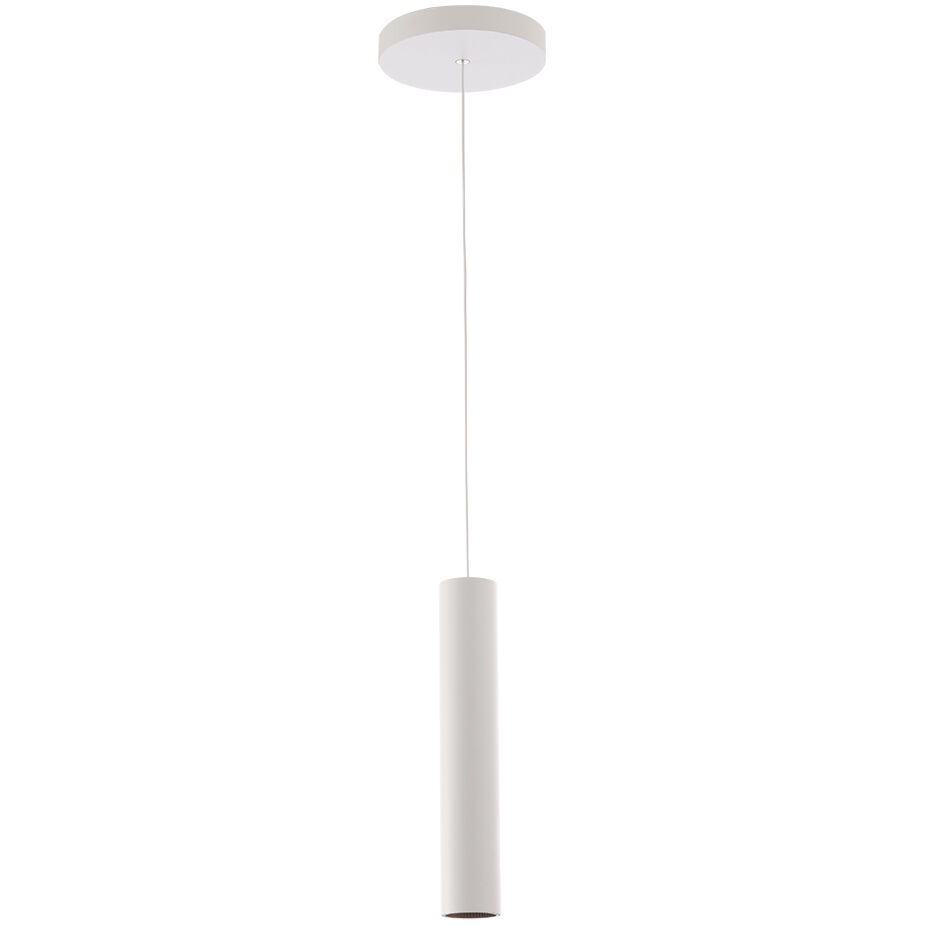 Silo 1 Light 120-277 VAC White/White Track Pendant Ceiling Light in 3000K