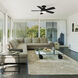 Odyssey 44 inch Matte Black Flush Mount Ceiling Fans, Smart Fan