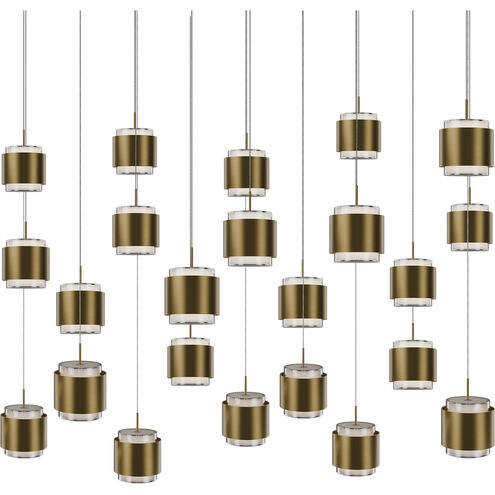 Banded LED 15 inch Black Chandelier Ceiling Light, dweLED