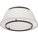 Hailey LED 16 inch Black Flush Mount Ceiling Light, dweLED