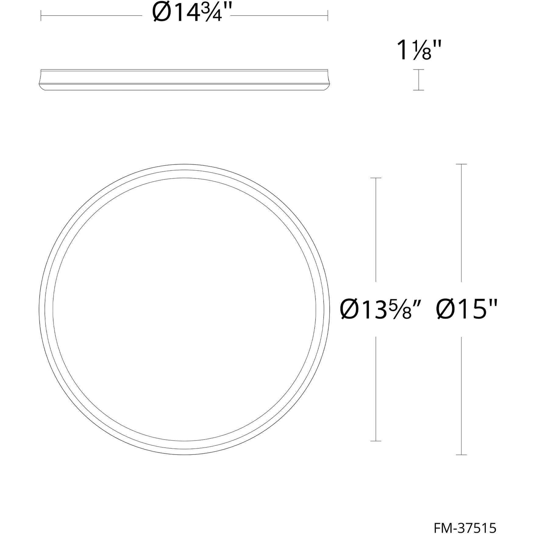 Parthenon LED 15 inch Aged Brass Flush Mount Ceiling Light in 3500K, dweLED