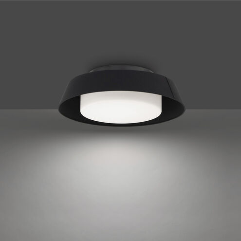 Chapeau LED 16 inch Black Flush Mount Ceiling Light in 2700K, dweLED