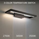 View LED 20 inch Black Bath Vanity & Wall Light in 3500K, dweLED