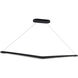 Alleron Linear Pendant Ceiling Light in 3500K, Black, dweLED