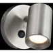 Kepler 1 Light 4.63 inch Brushed Nickel Reading Light Wall Light, dweLED