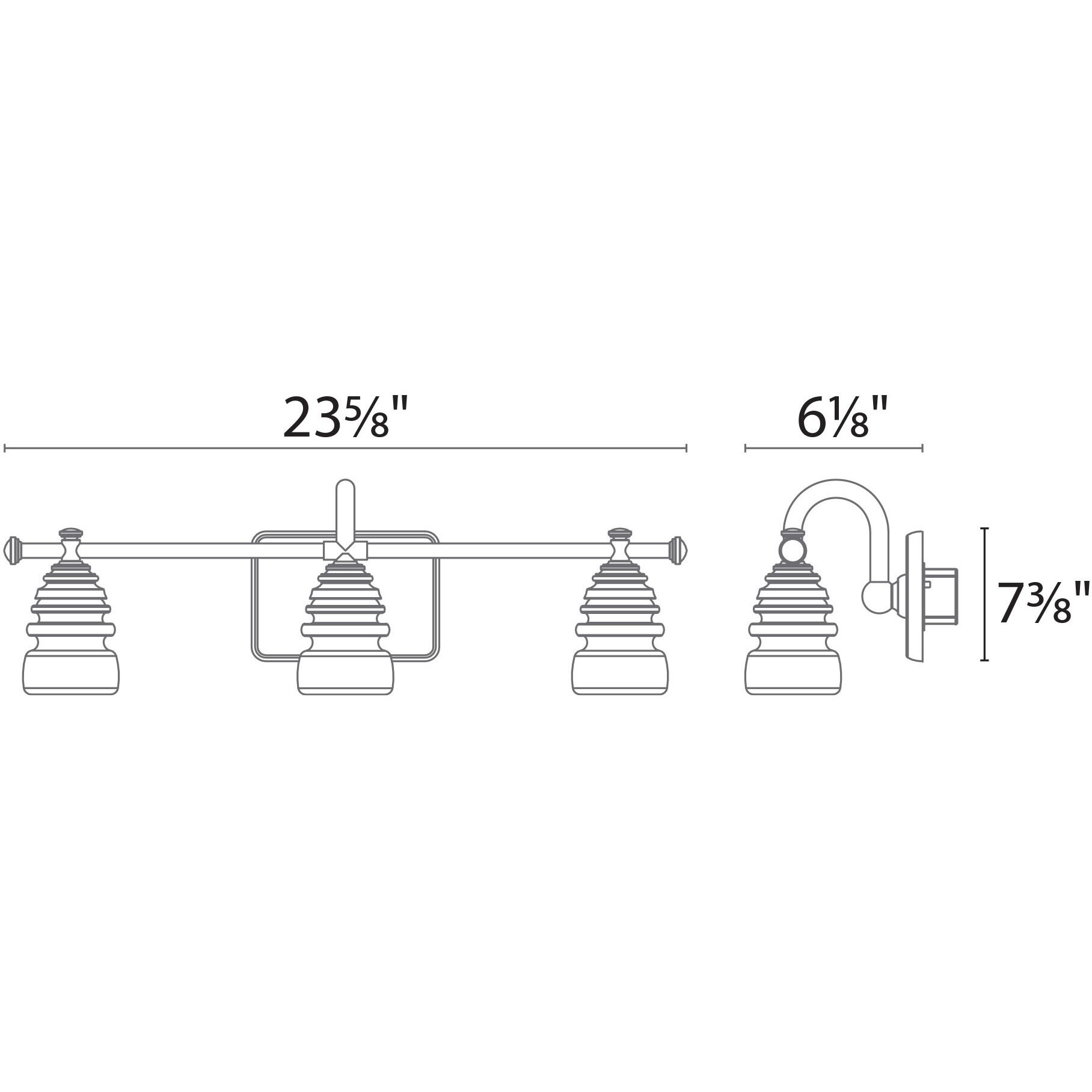 Rondelle LED 24 inch Aged Brass Bath Vanity & Wall Light, dweLED