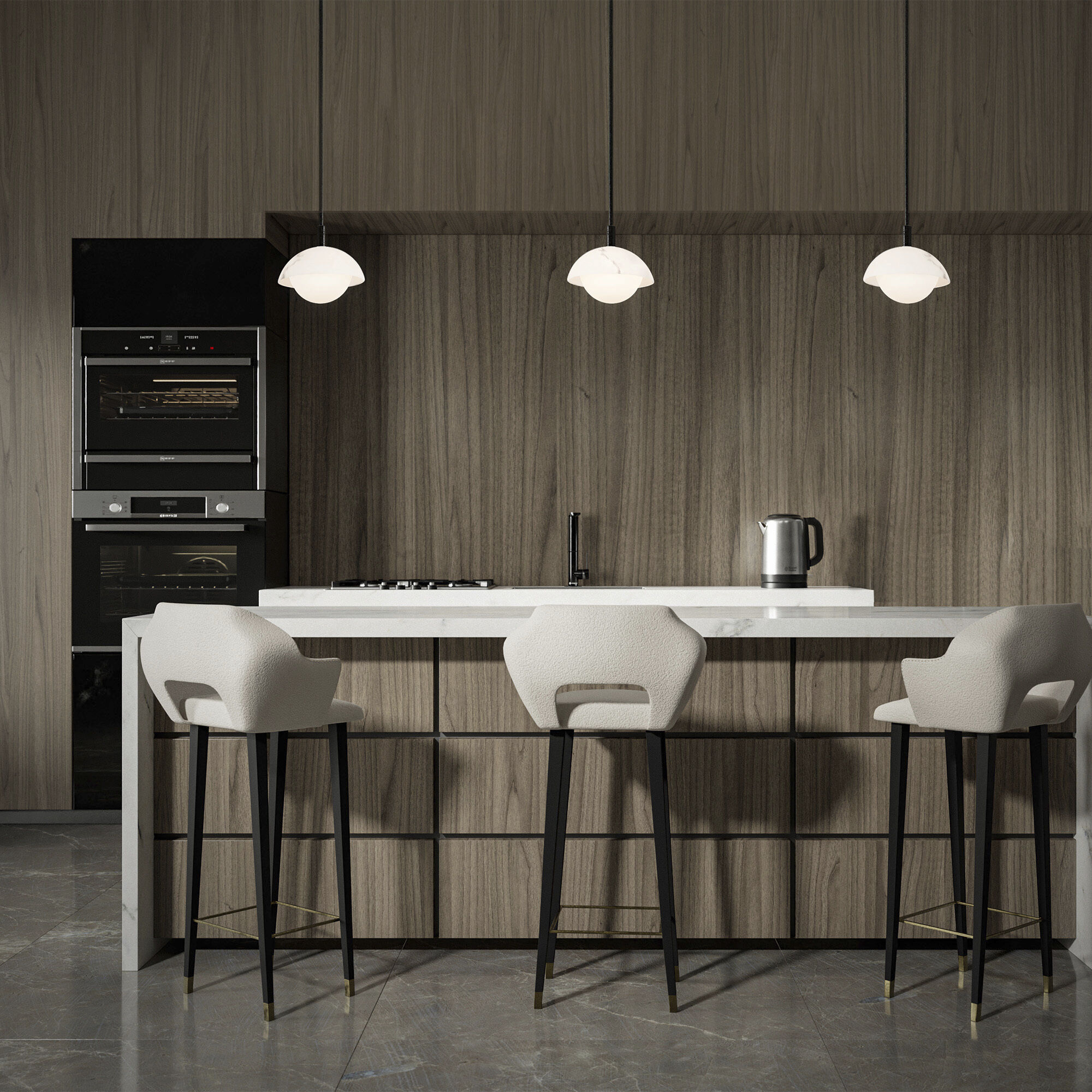 Moonstone LED 9.75 inch Black Pendant Ceiling Light, dweLED