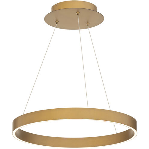 Sirius 1 Light 21 inch Aged Brass Pendant Ceiling Light, dweLED