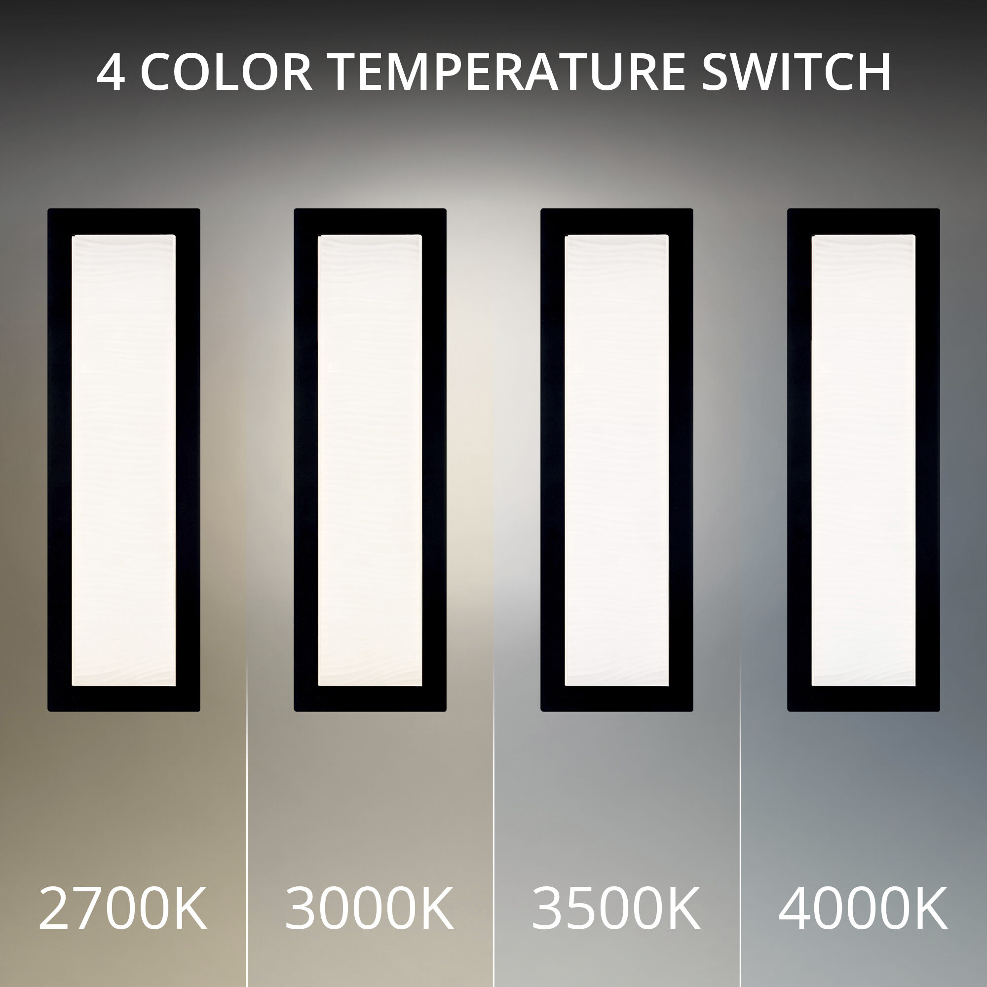 Wavelet LED 20 inch Black Outdoor Wall Light in 2700K, dweLED