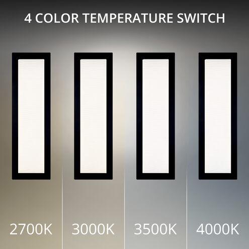 Wavelet LED 20 inch Black Outdoor Wall Light in 4000K, dweLED