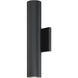 Caliber LED 14 inch Black Outdoor Wall Light in 14in, dweLED