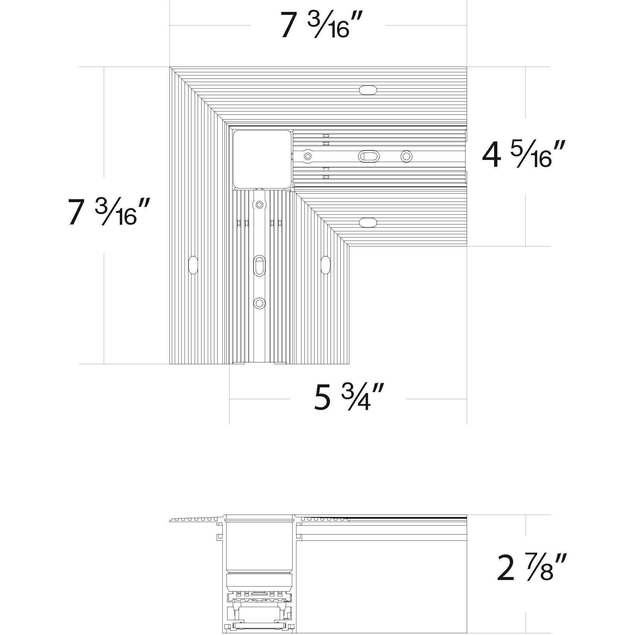 Ventrix Black Track Component Ceiling Light
