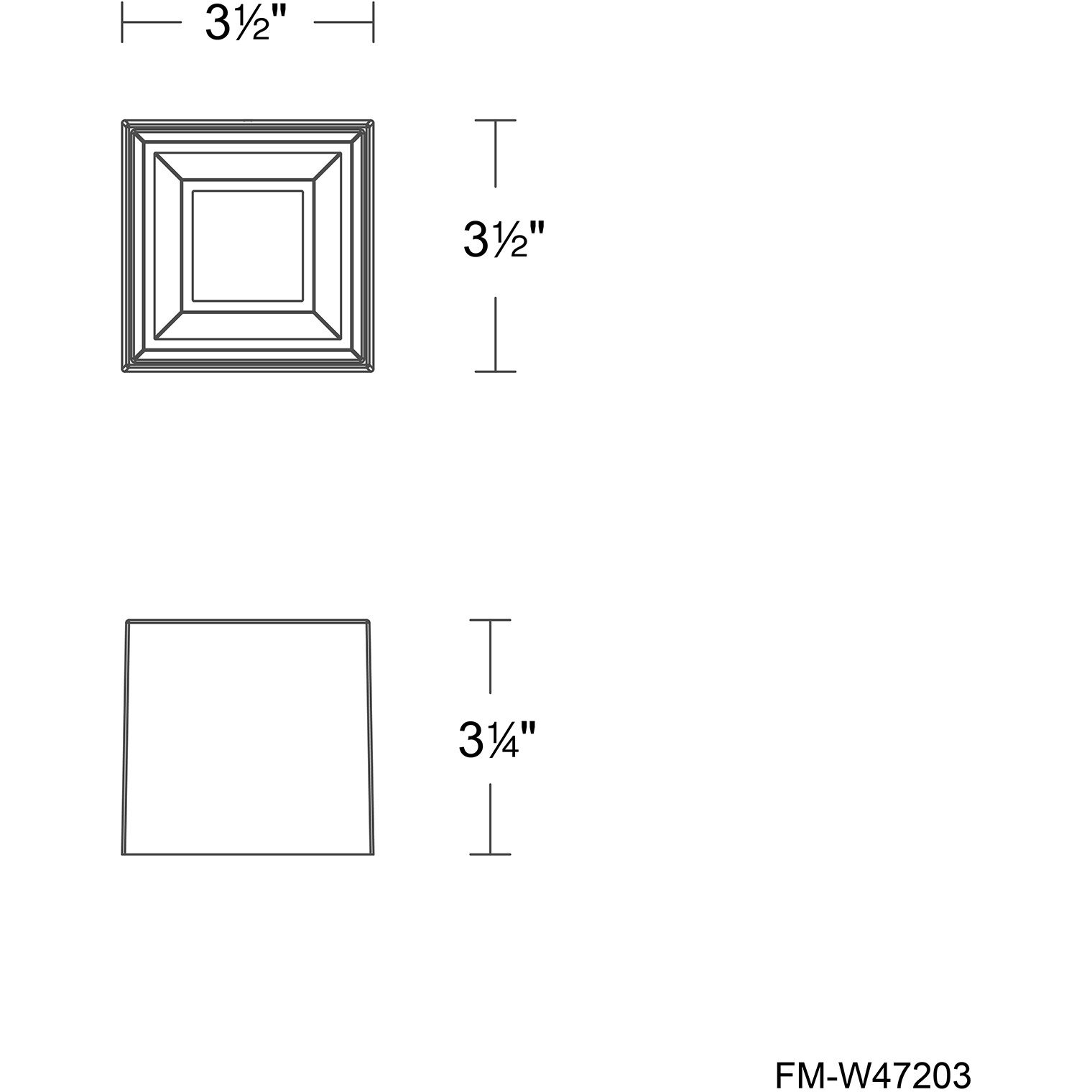 Downtown LED 3.5 inch White Outdoor Flush Mount in 3000K, dweLED