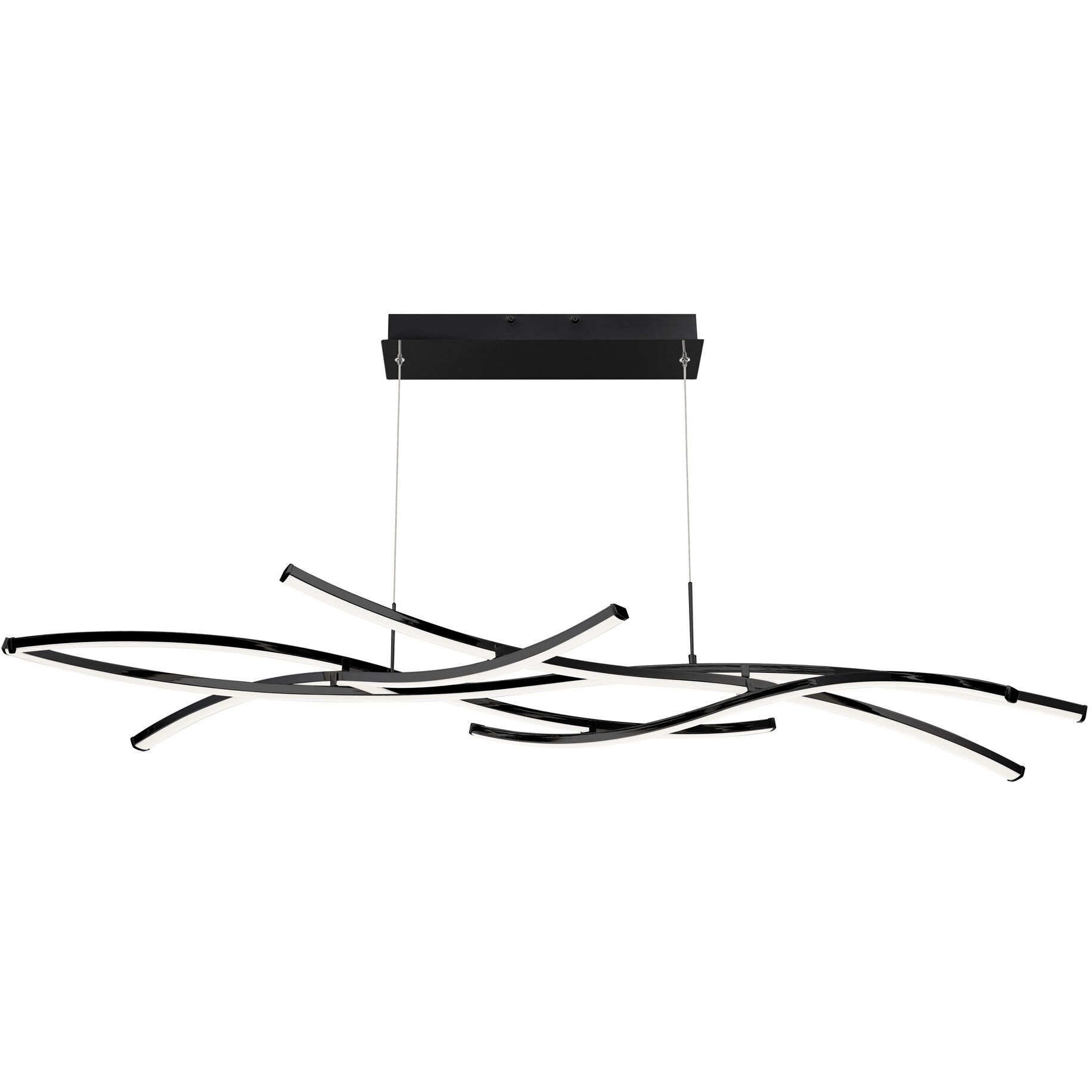 Divergence Linear Chandelier Ceiling Light in Black, dweLED