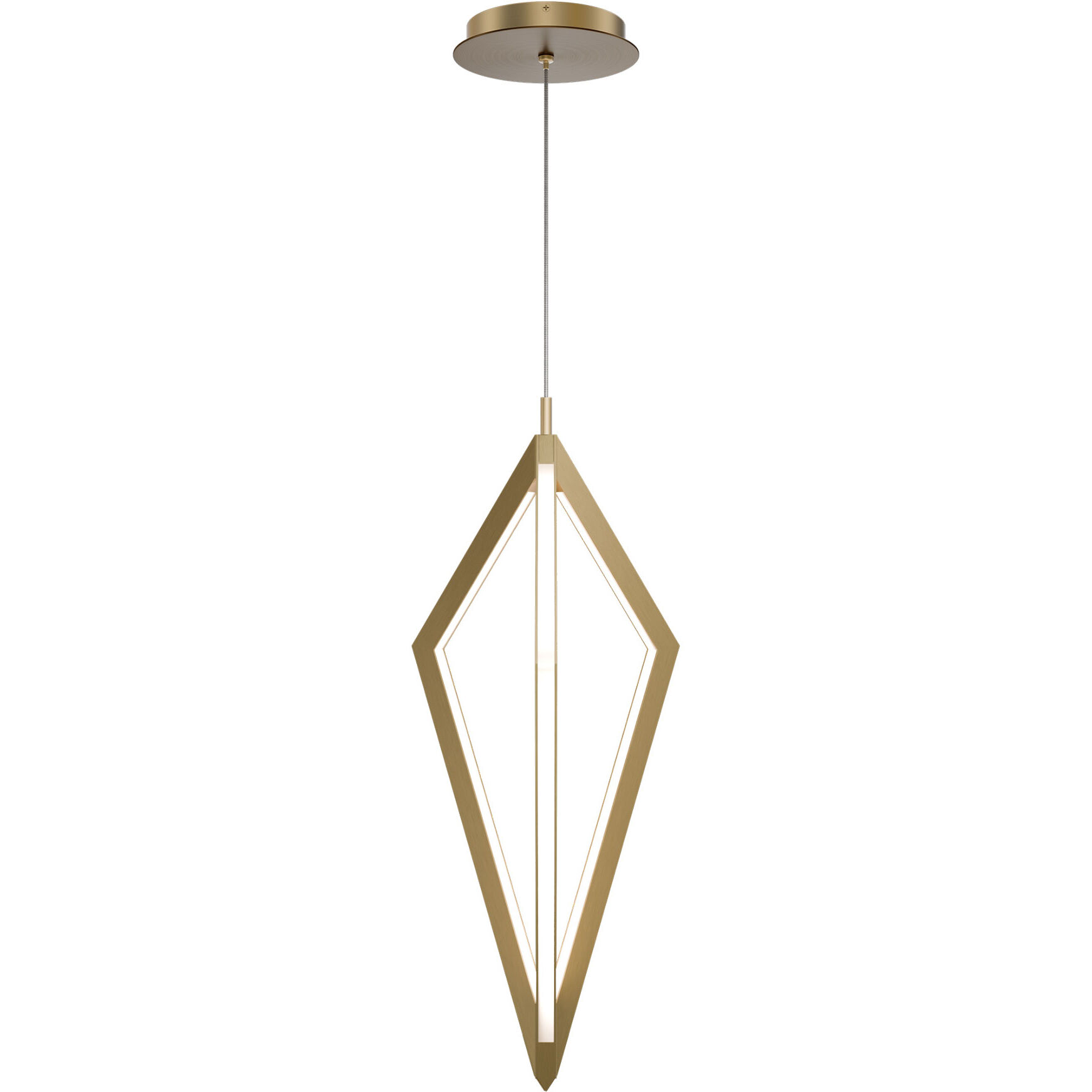 Tribeca LED 9 inch Aged Brass Pendant Ceiling Light in 3000K, dweLED