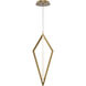 Tribeca LED 9 inch Aged Brass Pendant Ceiling Light in 4000K, dweLED