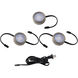 Line Voltage Puck Light LED Brushed Nickel Button Light
