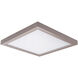 Square LED 5 inch Nickel Flush Mount Ceiling Light in 3000K