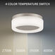 Bonham LED 8 inch Brushed Nickel Flush Mount Ceiling Light in 3500K, dweLED