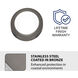 Inground Recessed Light 12 4 watt Stainless Steel Coated in Bronze Path Indicator Light in 2700K Warm LED, WAC Landscape