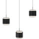 Banded 3 Light 5.50 inch Chandelier