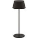 Pleat 14.75 inch 2 watt Black Rechargeable Table Lamp Portable Light