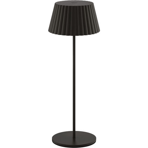 Pleat 14.75 inch 2 watt Black Rechargeable Table Lamp Portable Light