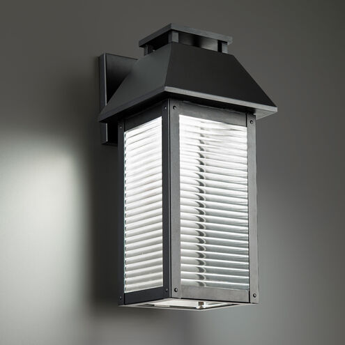 Faulkner LED 14 inch Black Outdoor Wall Light, dweLED