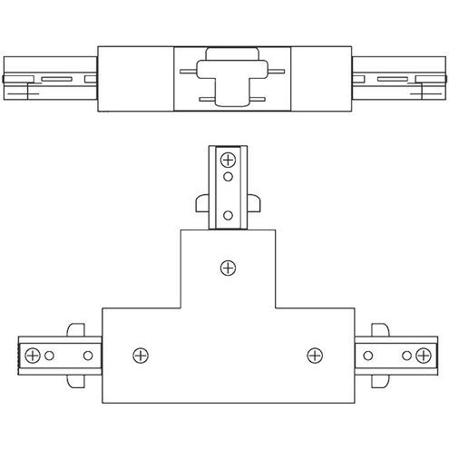 H Track 120 Brushed Nickel Track Component Ceiling Light