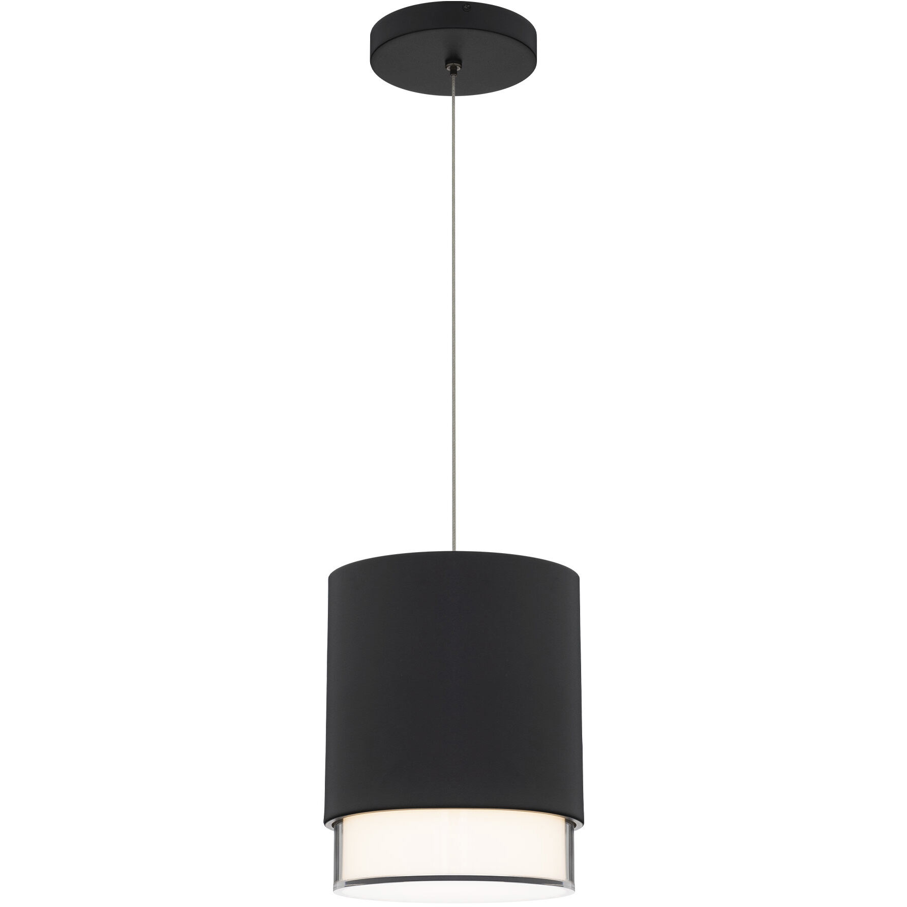Cloak LED 4.63 inch Black Pendant Ceiling Light in 3000K, dweLED