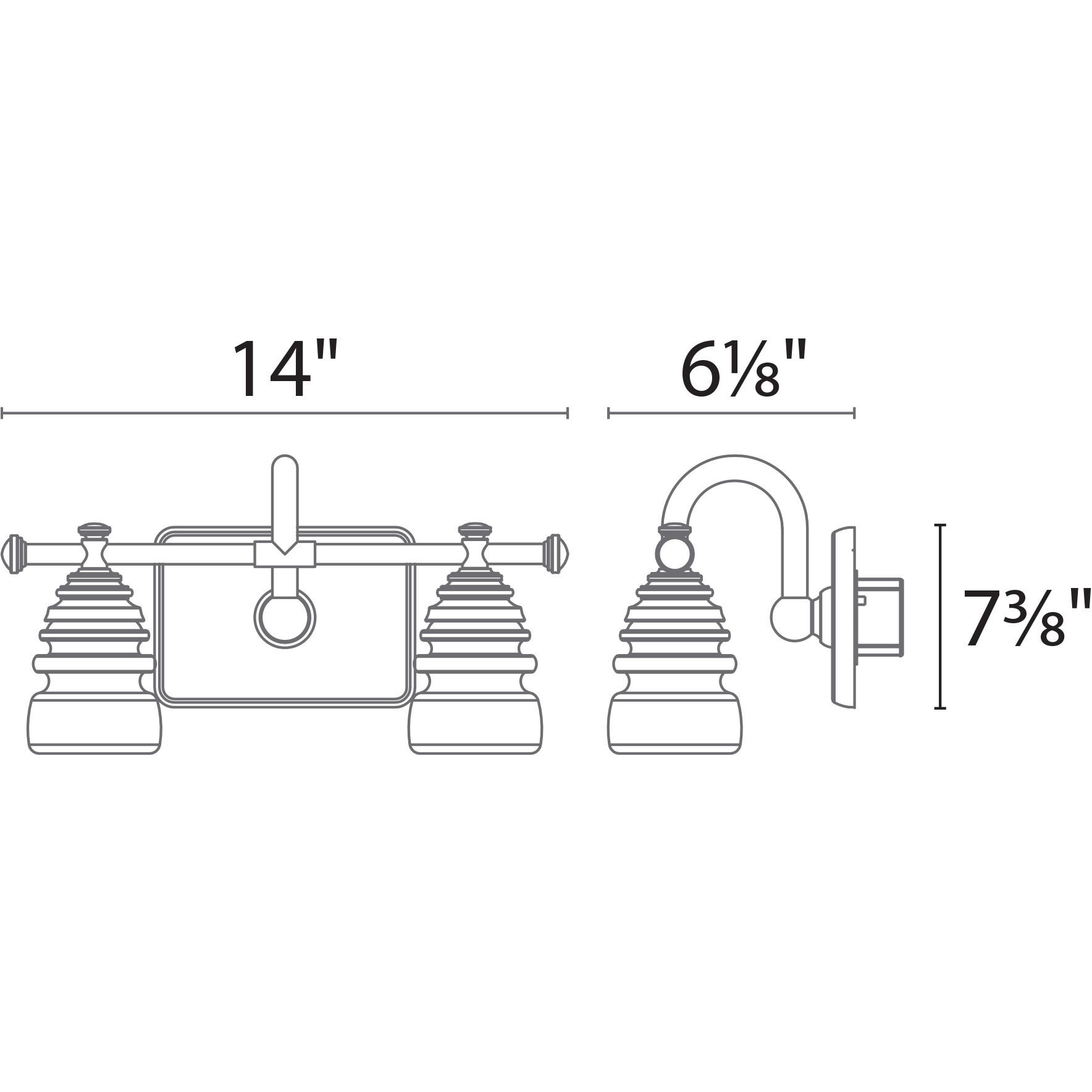 Rondelle LED 14 inch Aged Brass Bath Vanity & Wall Light, dweLED