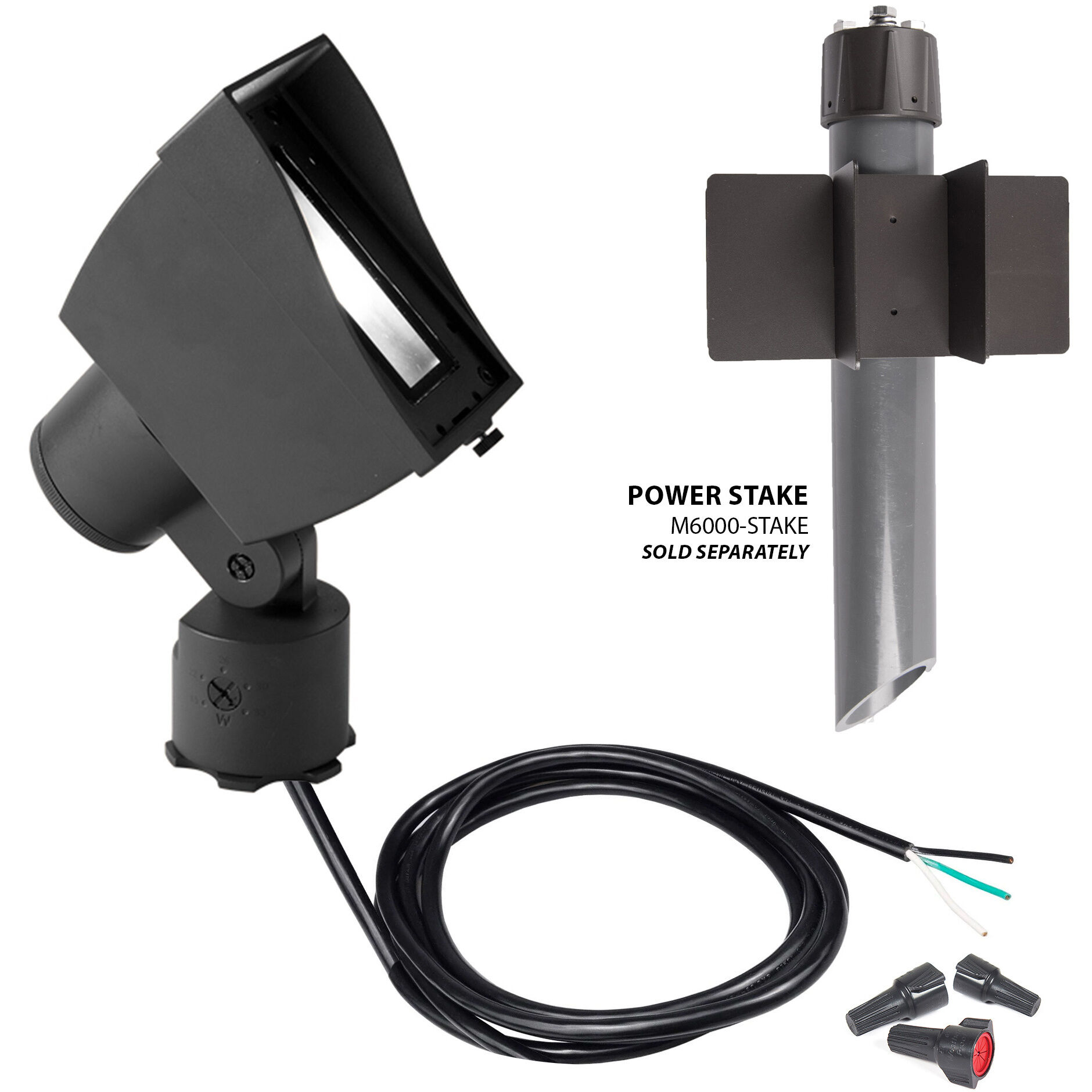 Tyler Black 25 watt LED Spot and Flood Lighting in 3000K, WAC Landscape