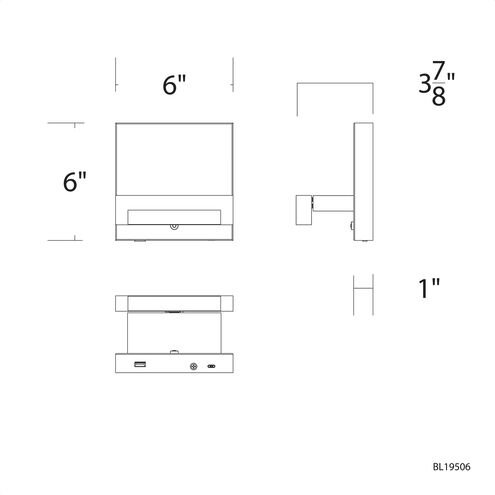 Mantel Reading Light Wall Light in Aged Brass, dweLED