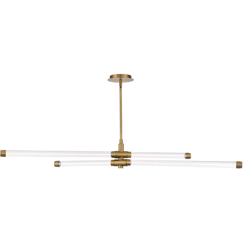 Jedi 2 Light 44.75 inch Aged Brass Linear Chandelier Ceiling Light