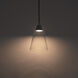 Chandra 1 Light 7.88 inch Black Mini Pendant Ceiling Light, dweLED