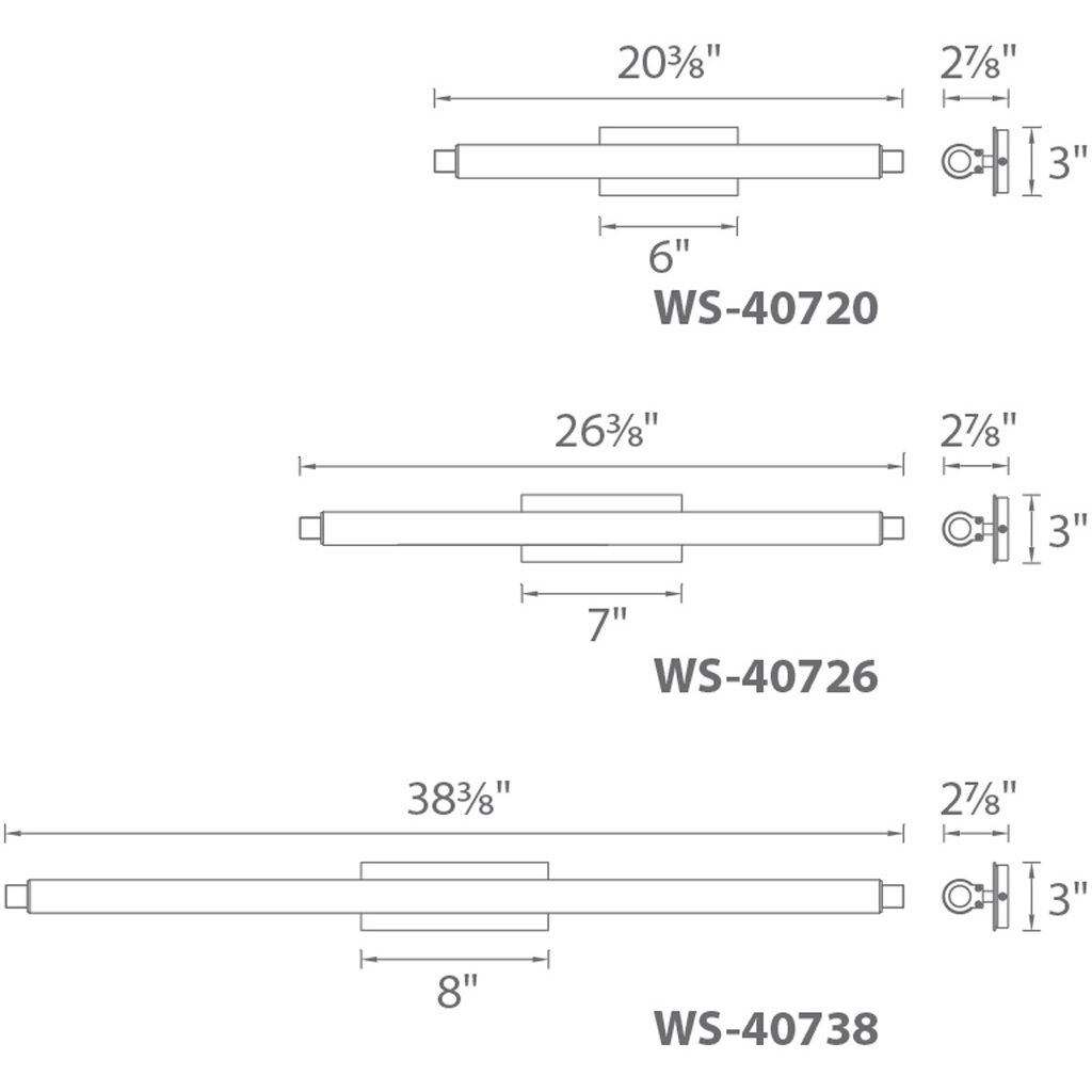 Vista LED 26.38 inch Brushed Aluminum Bath Vanity & Wall Light, dweLED
