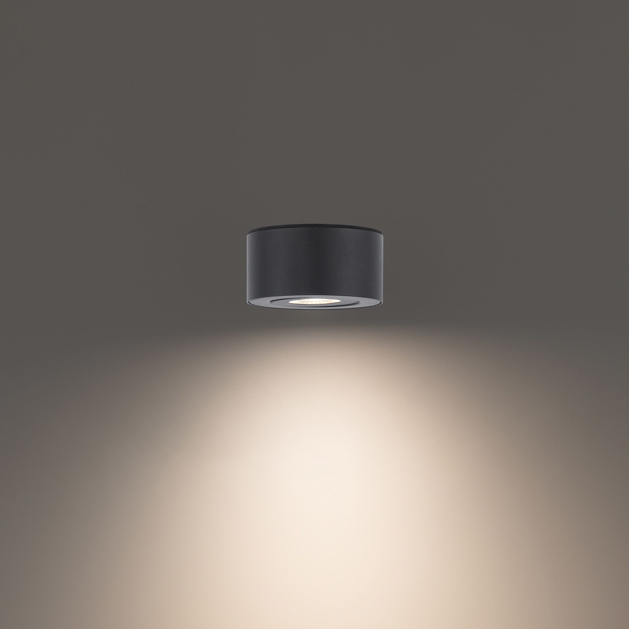 Peek LED 4.88 inch Black Flush Mount Ceiling Light in 3500K, dweLED
