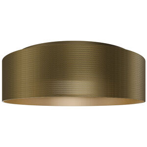 Grille LED 12 inch Aged Brass Flush Mount Ceiling Light in 2700K, dweLED